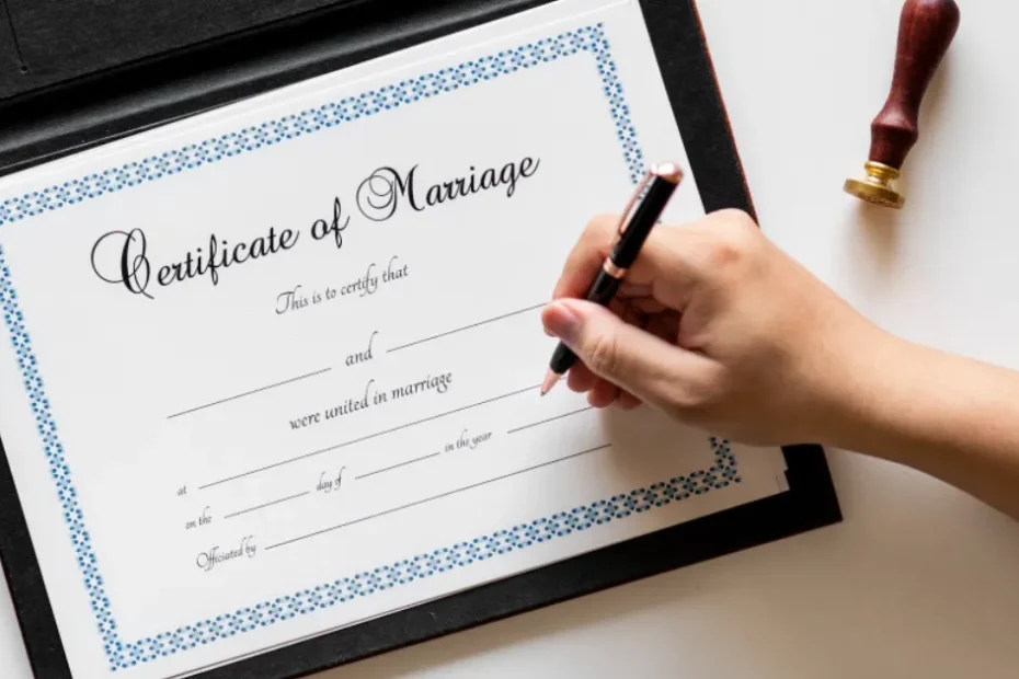 marriage certificate translation